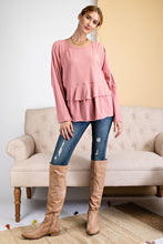 Load image into Gallery viewer, Pink Lace Top | Lace Detailing Tunic Blouse
