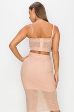 Load image into Gallery viewer, Studded Stone Cami Top &amp; Slit Mini Skirts Set
