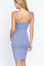 Load image into Gallery viewer, Round Neck Cami Rib Sweater Dress
