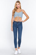 Load image into Gallery viewer, Front Ruched Detail Sweater Knit Crop Cami Top
