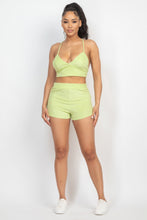 Load image into Gallery viewer, Terry Towel Bralette Top &amp; Mini Shorts Set
