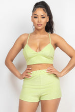 Load image into Gallery viewer, Terry Towel Bralette Top &amp; Mini Shorts Set
