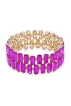 Load image into Gallery viewer, Fashion Bracelet | Rectangle Rhinestone Stretch Bracelet
