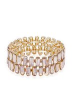 Load image into Gallery viewer, Fashion Bracelet | Rectangle Rhinestone Stretch Bracelet
