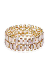 Fashion Bracelet | Rectangle Rhinestone Stretch Bracelet