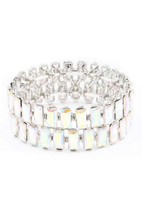 Fashion Bracelet | Rectangle Rhinestone Stretch Bracelet