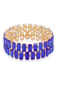 Fashion Bracelet | Rectangle Rhinestone Stretch Bracelet