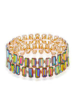 Load image into Gallery viewer, Fashion Bracelet | Rectangle Rhinestone Stretch Bracelet
