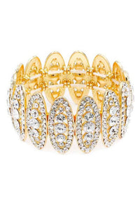 Fashion Bracelet | Rhinestone Oval Stretch Bracelet