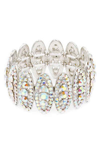 Fashion Bracelet | Rhinestone Oval Stretch Bracelet