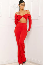 Load image into Gallery viewer, Open Shoulder Cutout Detail Jumpsuit
