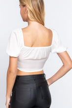 Load image into Gallery viewer, Satin Crop Top | Short Shirring Satin Crop Top
