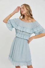 Load image into Gallery viewer, Off Shoulder Ruffle Dress
