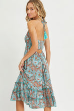 Load image into Gallery viewer, Halter Paisley Border Dress
