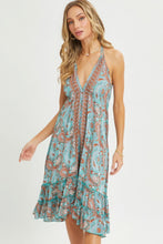 Load image into Gallery viewer, Halter Paisley Border Dress
