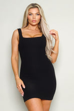 Load image into Gallery viewer, BodyCon Dress | Sleeveless Square Neck Knit Mini Dress
