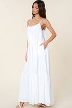 Load image into Gallery viewer, White Maxi Sun Dress With Pockets
