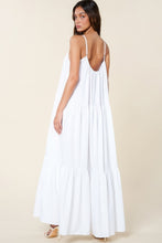 Load image into Gallery viewer, White Maxi Sun Dress With Pockets
