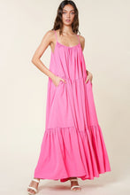 Load image into Gallery viewer, Pink Maxi Sun Dress With Pockets
