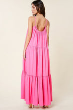 Load image into Gallery viewer, Pink Maxi Sun Dress With Pockets
