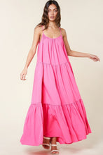 Load image into Gallery viewer, Pink Maxi Sun Dress With Pockets
