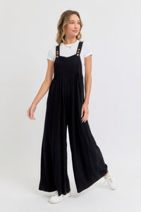 Adjustable Strap Wide Leg Jumpsuit