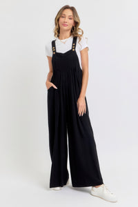 Adjustable Strap Wide Leg Jumpsuit