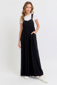 Adjustable Strap Wide Leg Jumpsuit