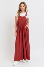 Load image into Gallery viewer, Adjustable Strap Overall Wide Leg Jumpsuit
