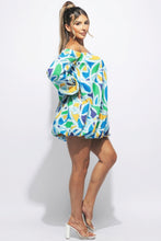 Load image into Gallery viewer, Off Shoulder Colorful Bubble Dress
