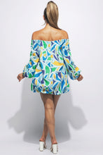 Load image into Gallery viewer, Off Shoulder Colorful Bubble Dress
