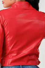 Load image into Gallery viewer, Red Vegan Leather Jacket
