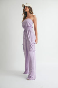 Tube Top Jumpsuit Romper-Lavender