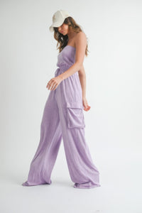 Tube Top Jumpsuit Romper-Lavender