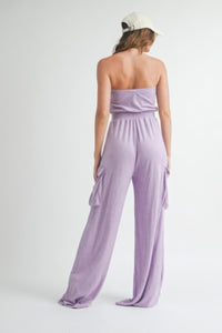 Tube Top Jumpsuit Romper-Lavender