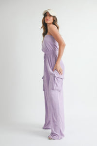 Tube Top Jumpsuit Romper-Lavender