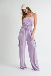 Tube Top Jumpsuit Romper-Lavender