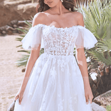 Load image into Gallery viewer, Classic A-Line Country Beach Wedding Dress Broke Girl Philanthropy
