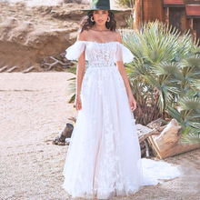 Load image into Gallery viewer, Classic A-Line Country Beach Wedding Dress Broke Girl Philanthropy
