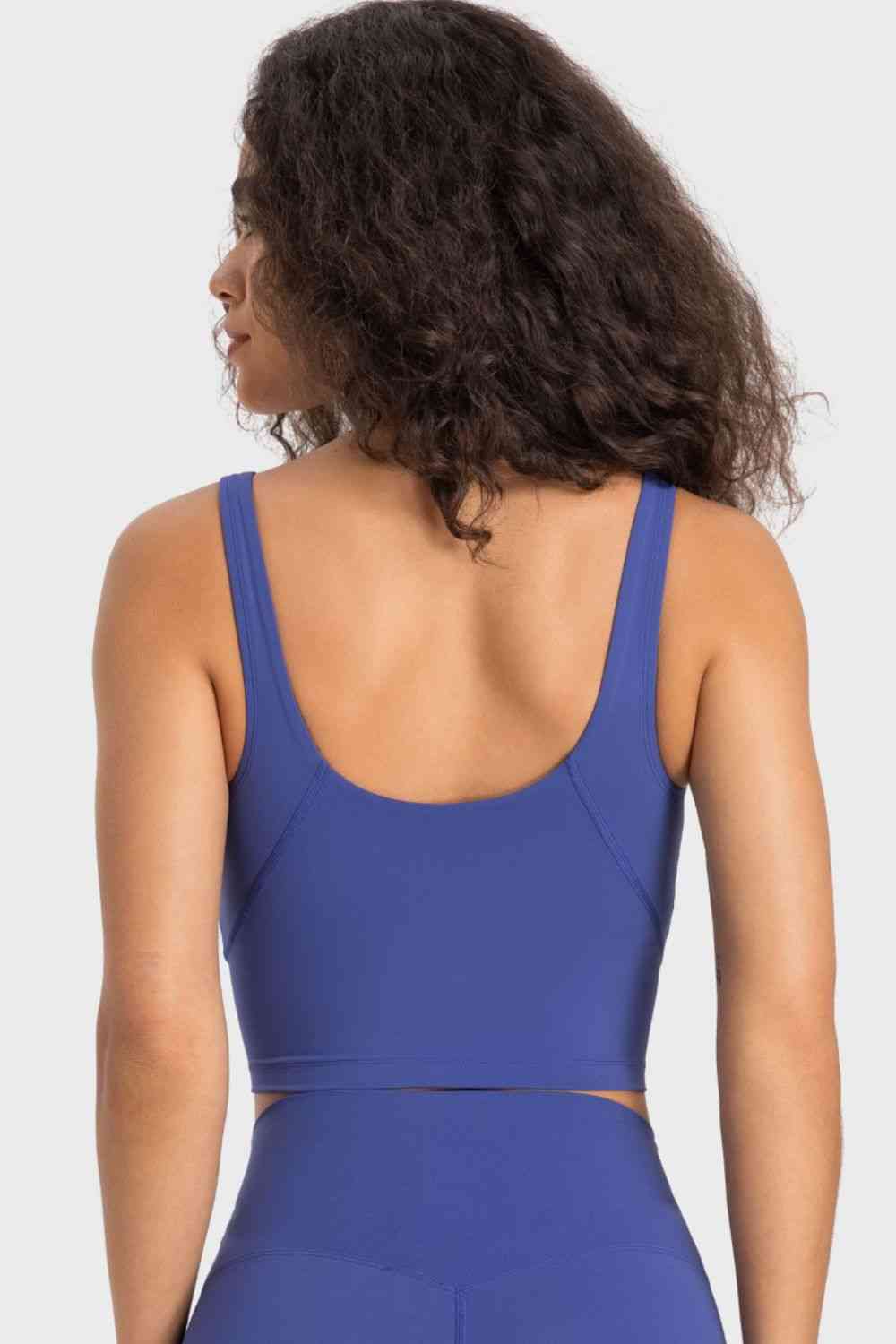 Womens Activewear-Deep V-Neck Crop Sports Bra | Activewear/Activewear Sets