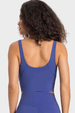 Load image into Gallery viewer, Womens Activewear-Deep V-Neck Crop Sports Bra | Activewear/Activewear Sets

