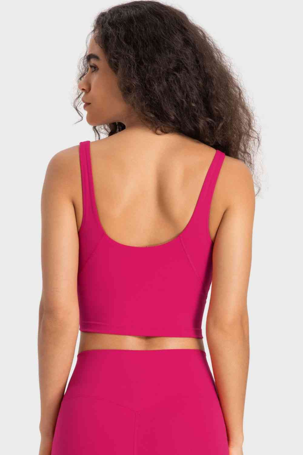 Womens Activewear-Deep V-Neck Crop Sports Bra | Activewear/Activewear Sets