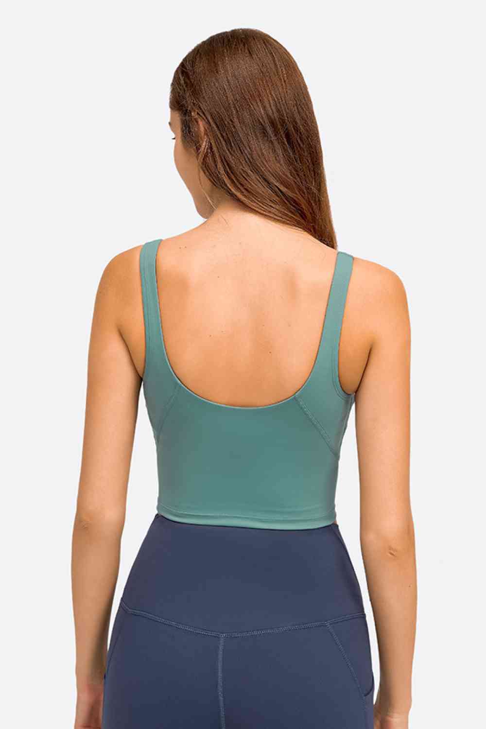 Womens Activewear-Deep V-Neck Crop Sports Bra | Activewear/Activewear Sets