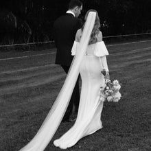 Load image into Gallery viewer, Sheath Wedding Dress-Detachable Long Sleeves Bridal Gown | Wedding Dresses
