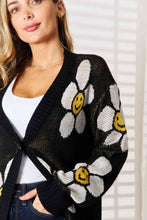 Load image into Gallery viewer, Womens Sweater-Double Take Floral Button Down Longline Cardigan
