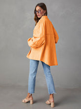 Load image into Gallery viewer, Womens Jacket-Dropped Shoulder Raw Hem Jacket
