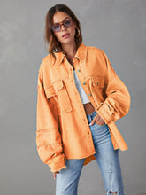 Load image into Gallery viewer, Womens Jacket-Dropped Shoulder Raw Hem Jacket
