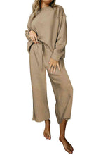 Load image into Gallery viewer, Womens Pants Set-Dropped Shoulder Top and Pants Set
