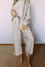 Load image into Gallery viewer, Womens Pants Set-Dropped Shoulder Top and Pants Set
