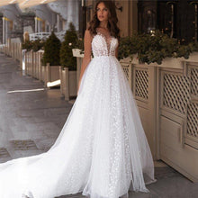 Load image into Gallery viewer, Beach Wedding Dress-A Line Lace Wedding Dress | Wedding Dresses
